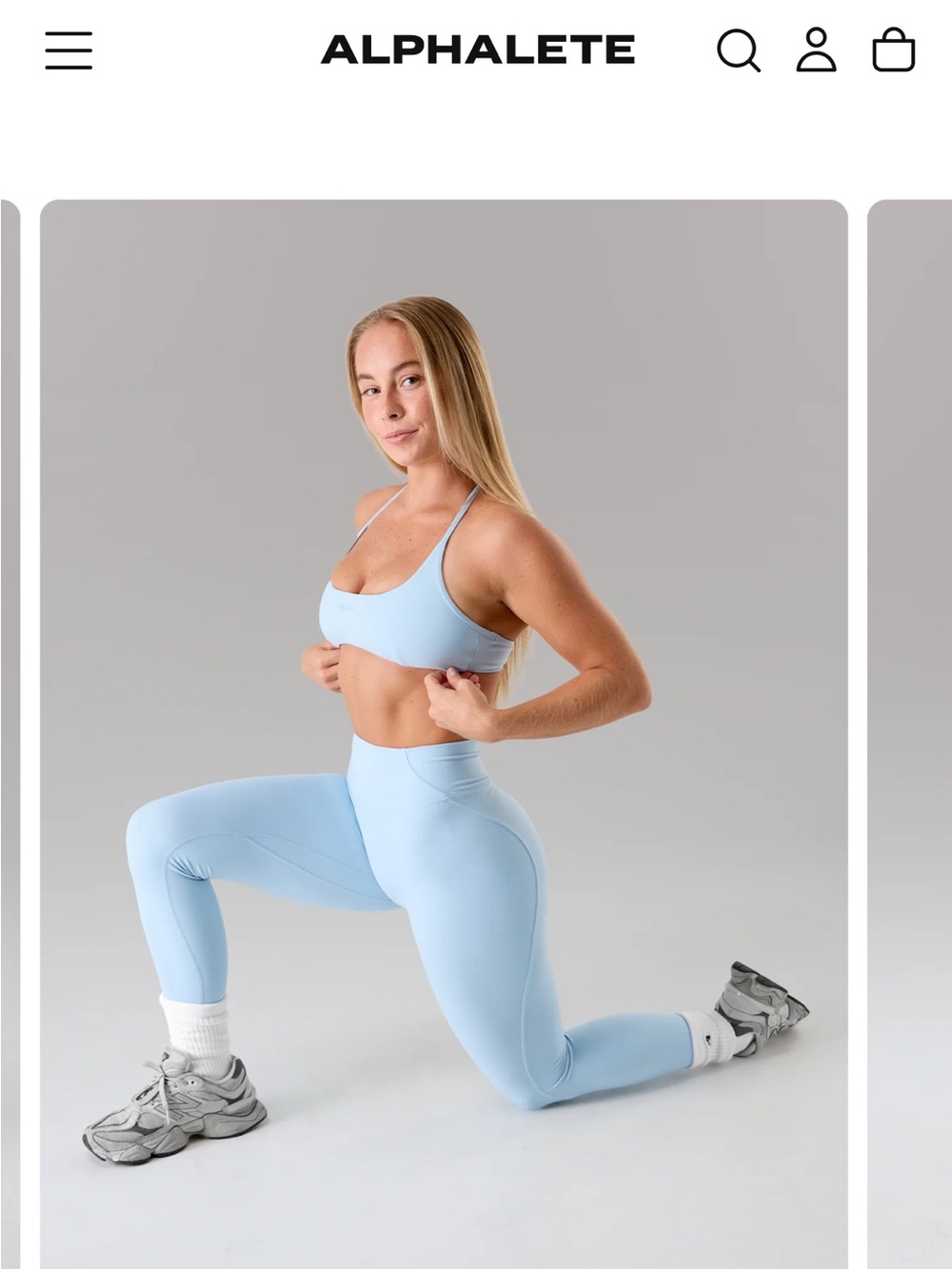 Alphalete AURA ULTRA-HIGH RISE LEGGING Seamless High-Waist Leggings Powder Blue